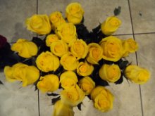 mazzo rose gialle cm 60