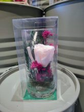 Vaso vetro con rosa stabilizzata
